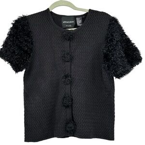 Vintage Michael Simon New York Sweater Size Small Cozy Knit Black